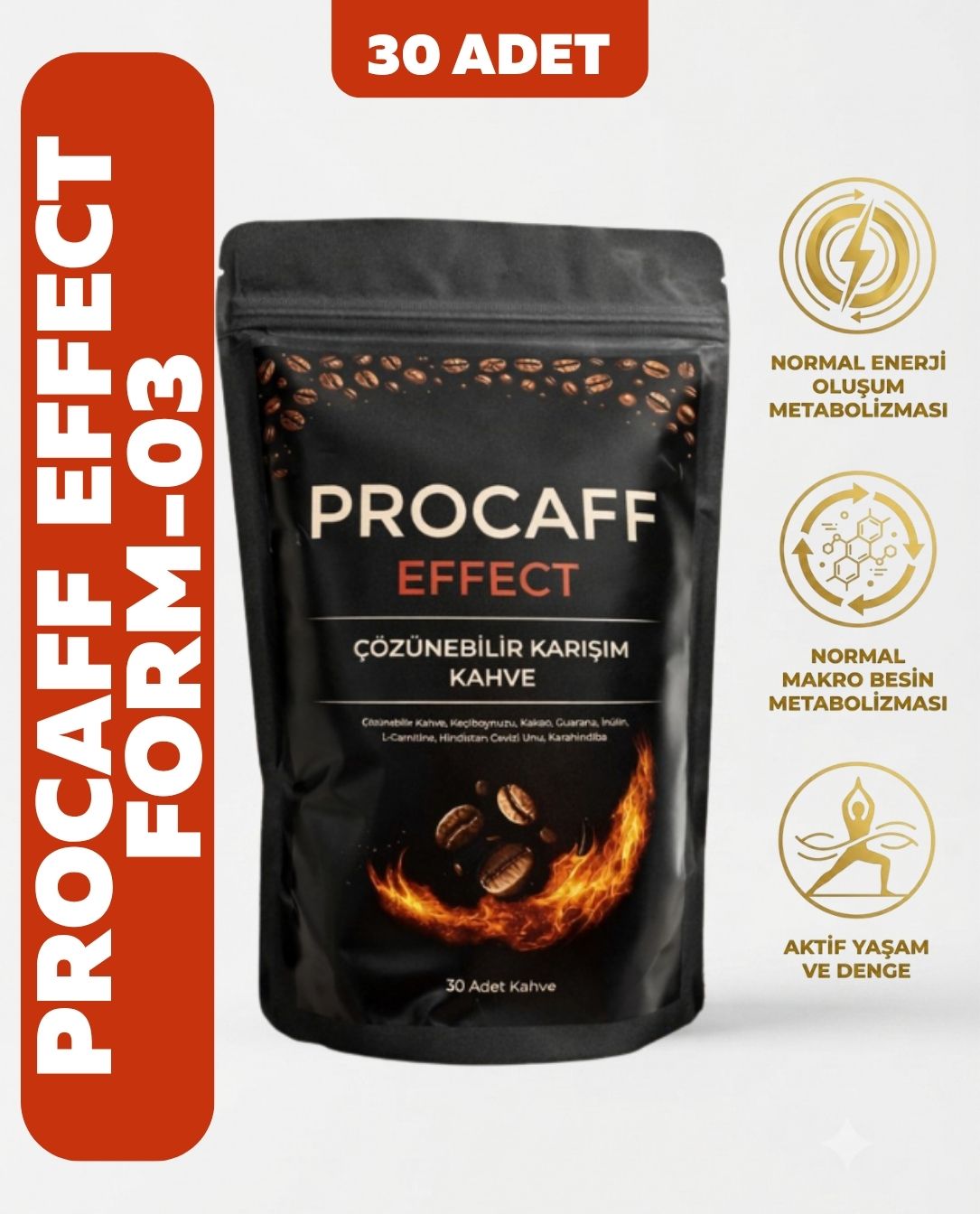 Form-04 Procaff Effect Çözünülebilir Karışım Kahve - 30 Şase